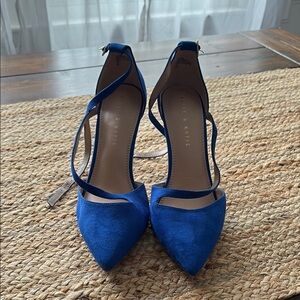 Kelly & Katie Blue T-Strap Stiletto Heels